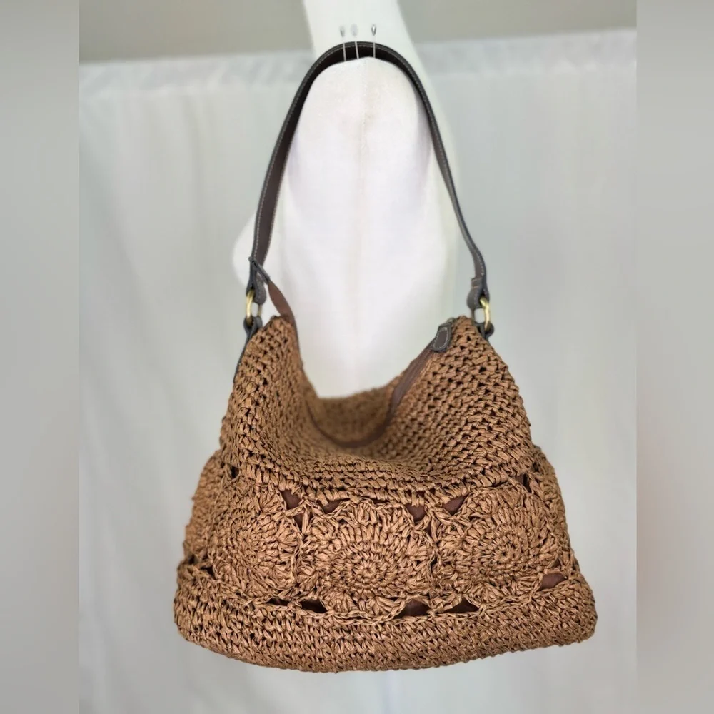 Beaded Woven Shoulder Bag